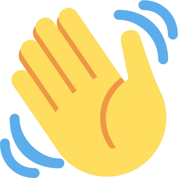 朋友互动贴纸：waving hand，你好 / 来了