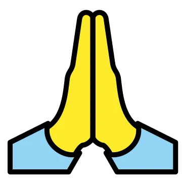 朋友互动贴纸：folded hands，谢谢