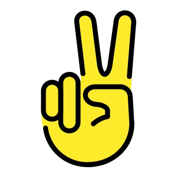 朋友互动贴纸:victory hand,厉害 / 做得好