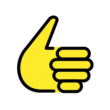 朋友互动贴纸：thumbs up，可以 / 同意