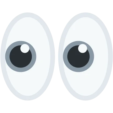 围观吃瓜贴纸：eyes，什么 / 真的？